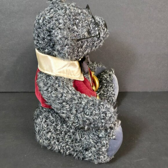 DanDee Smokey Scruffy Teddy Bear 10" Plush W/ Pocket Watch Vest Glasses Bowtie - Picture 4 of 12